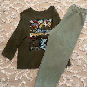 Garanimals Olive Green Jogger Set